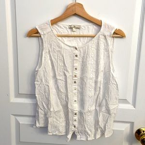 TK Cristin button front top tank blouse